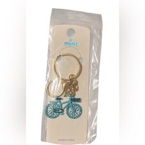 Mint- Teal Bicycle Keychain/ bag charm